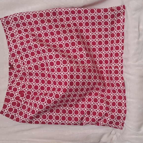 ANN TAYLOR MINI SKIRT -CoralPink & White. NWOT - Picture 4 of 9